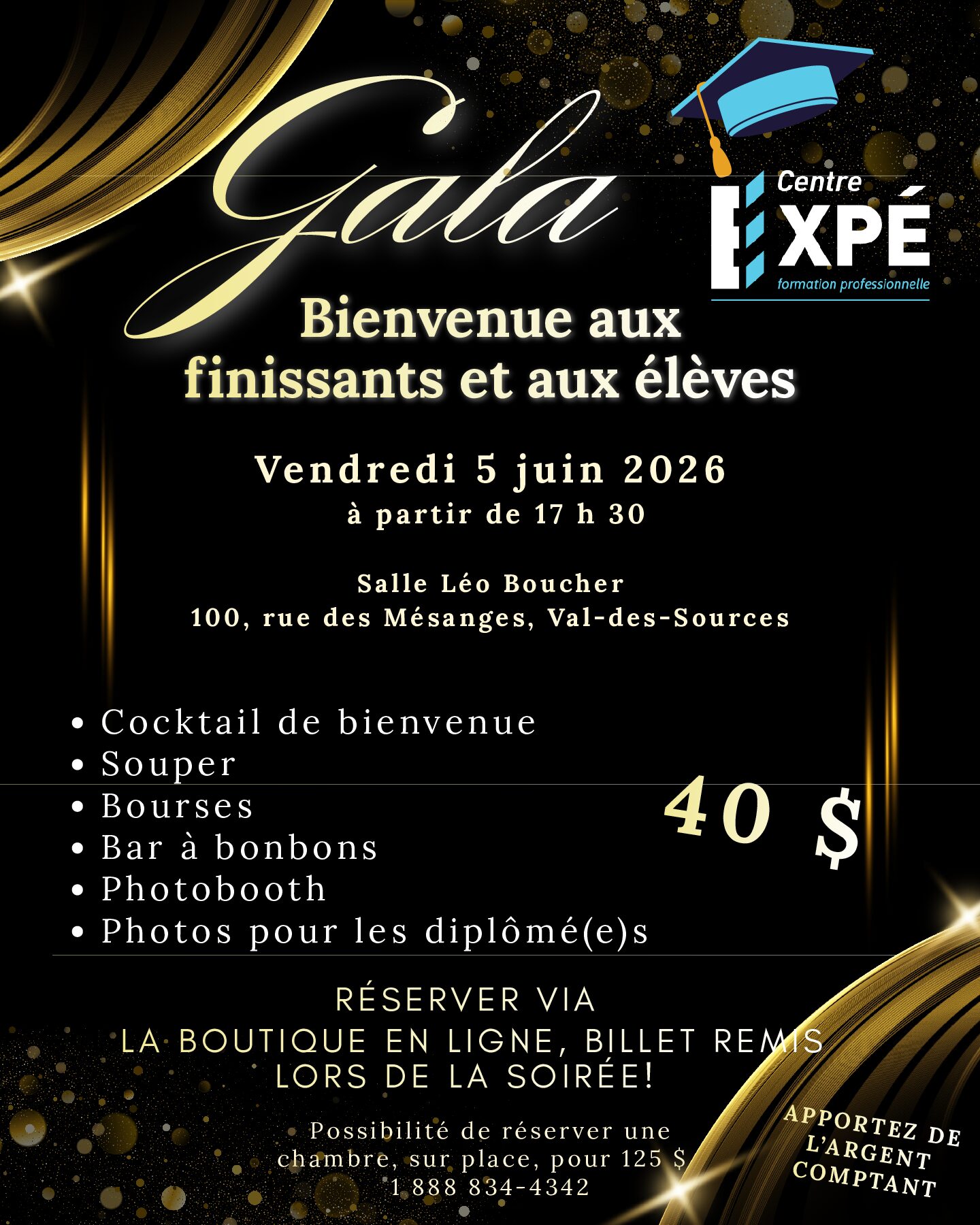 Gala du centre Expé (merci de choisir Ramassage Expé Val-des-Sources)
